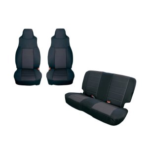 Jeep Wrangler Seat Cover Kit - Front/Rear - Rugged Ridge - Black - `03-`06